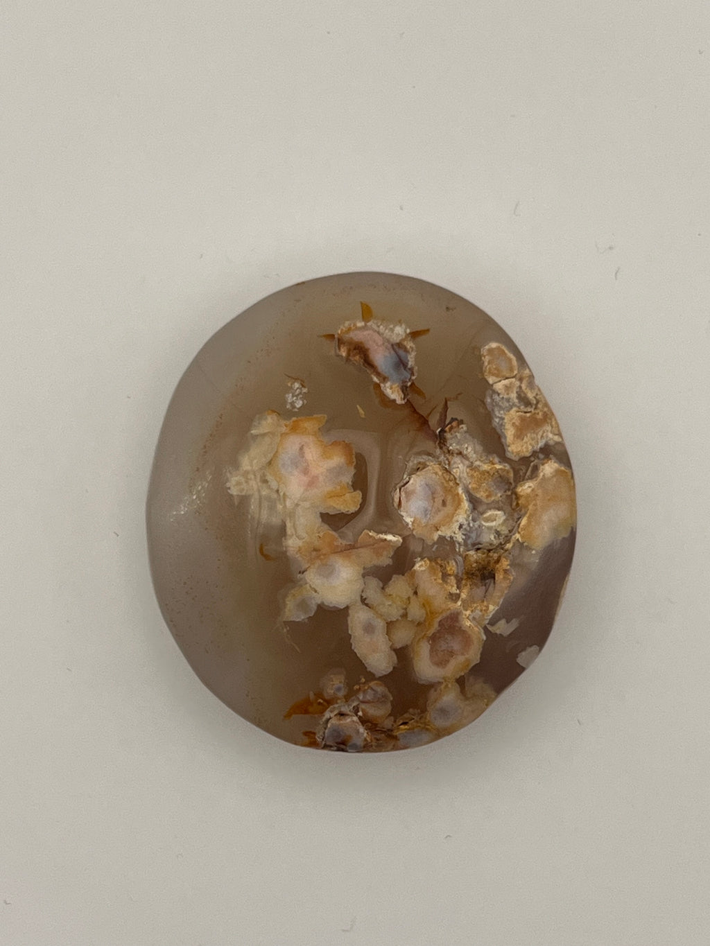 Carnelian Flower Agate Palm Stone