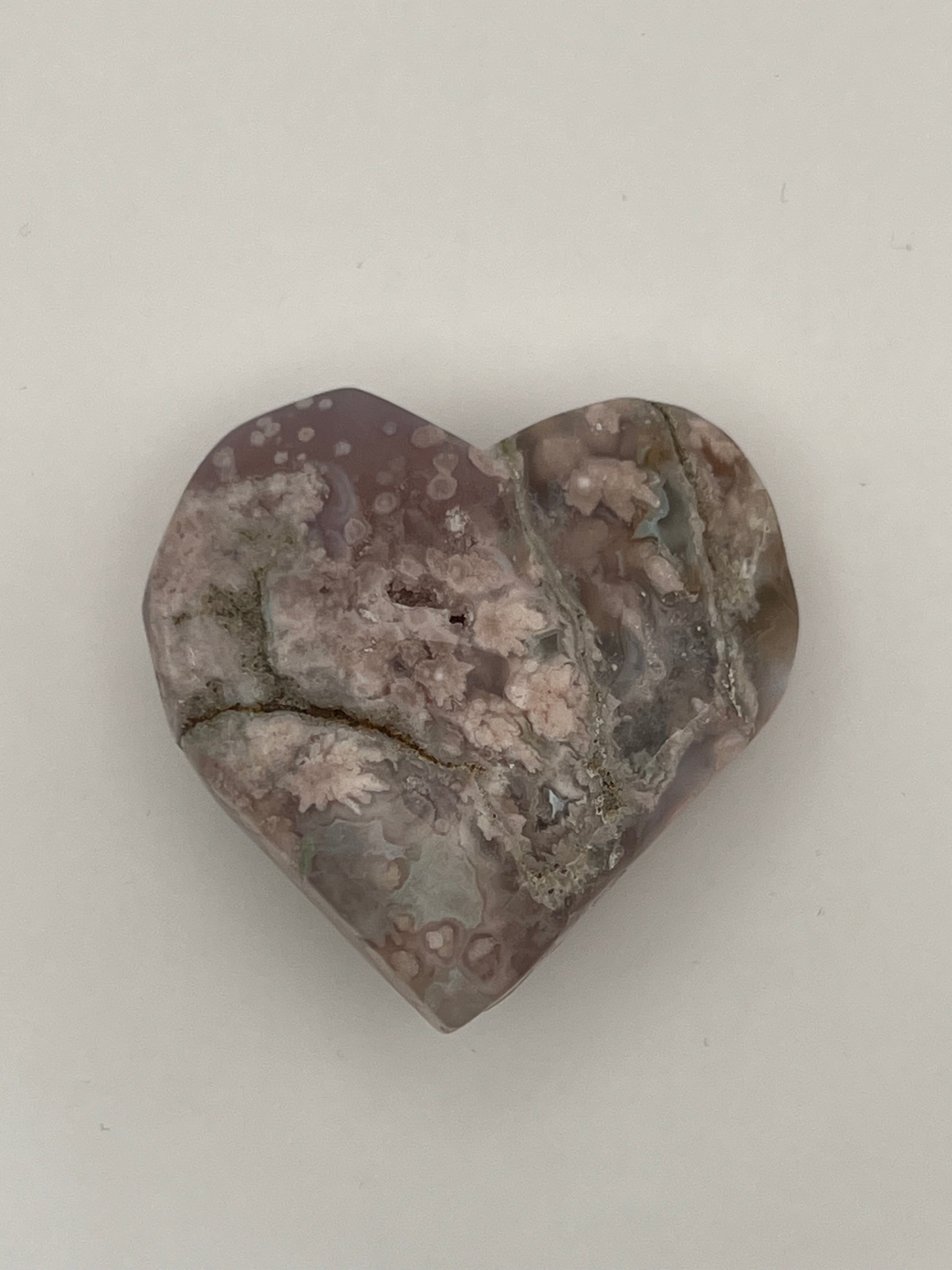 Flower Agate Heart