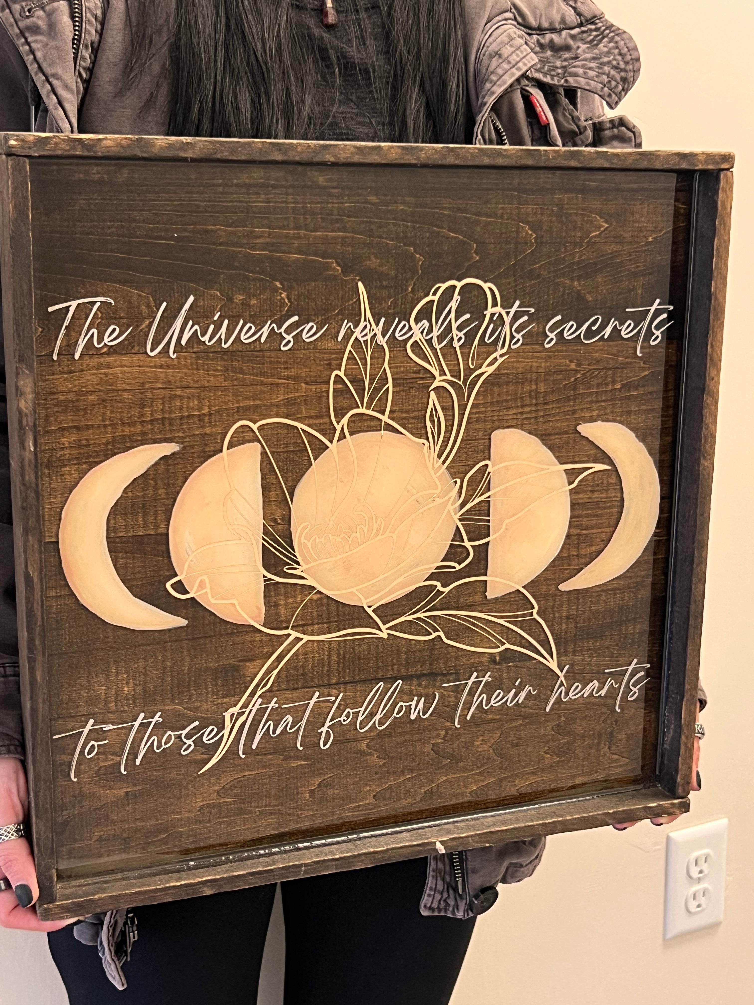 The Universe Reveals Its Secrets Wooden Tray