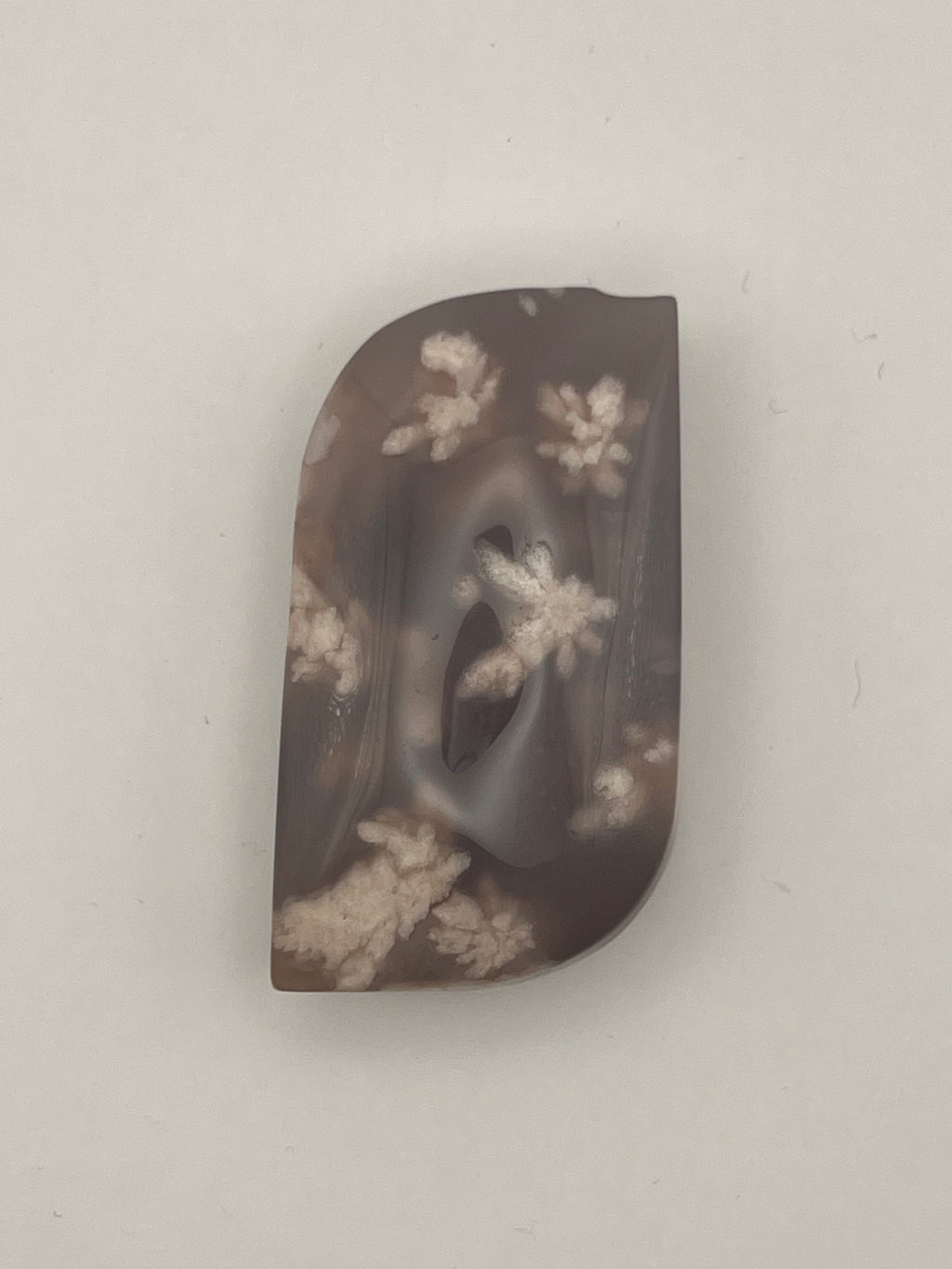 Blue Flower Agate - Leaf Cut