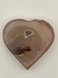 Carnelian Flower Agate Heart