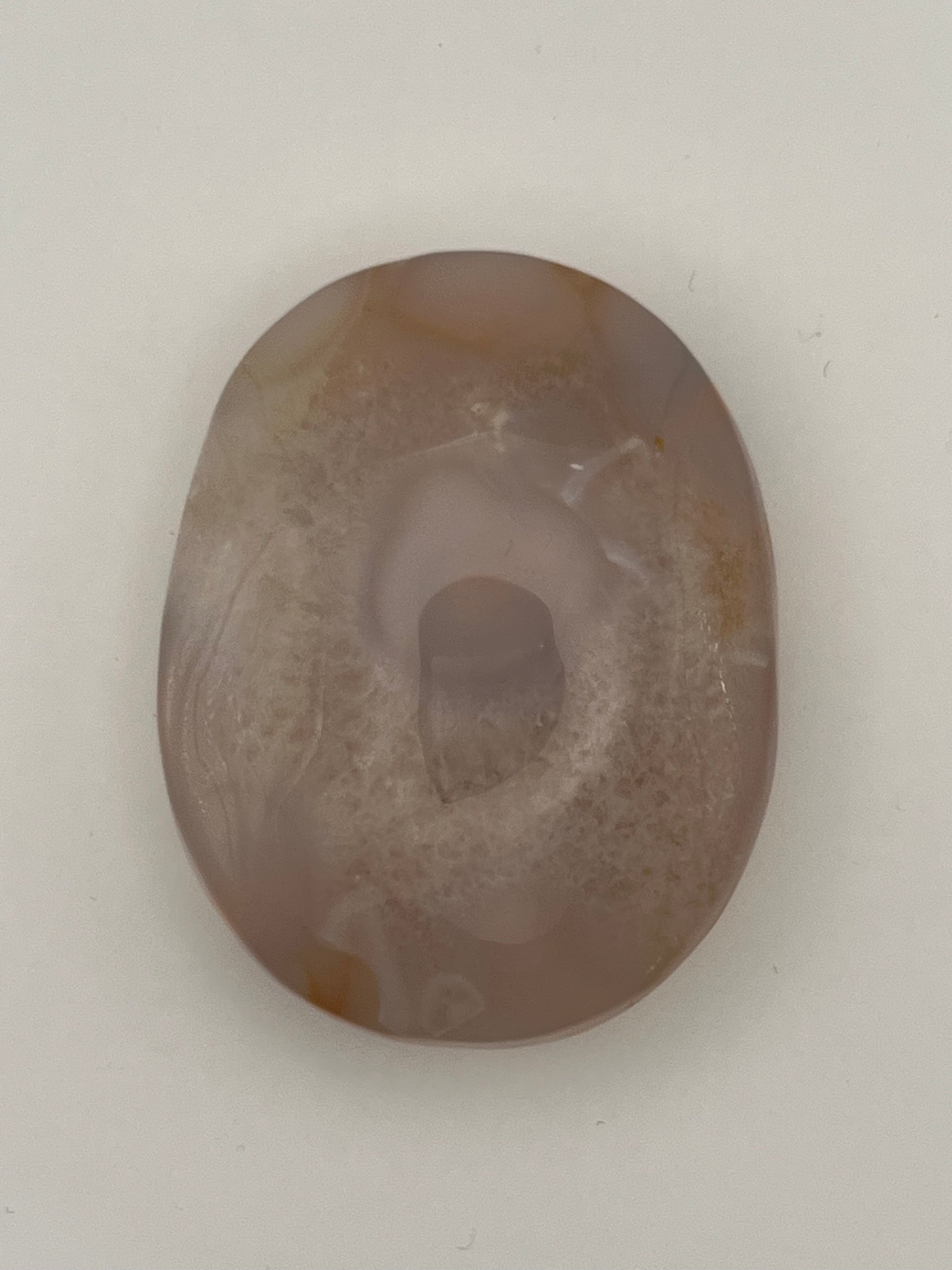 Carnelian Flower Agate Palm Stone