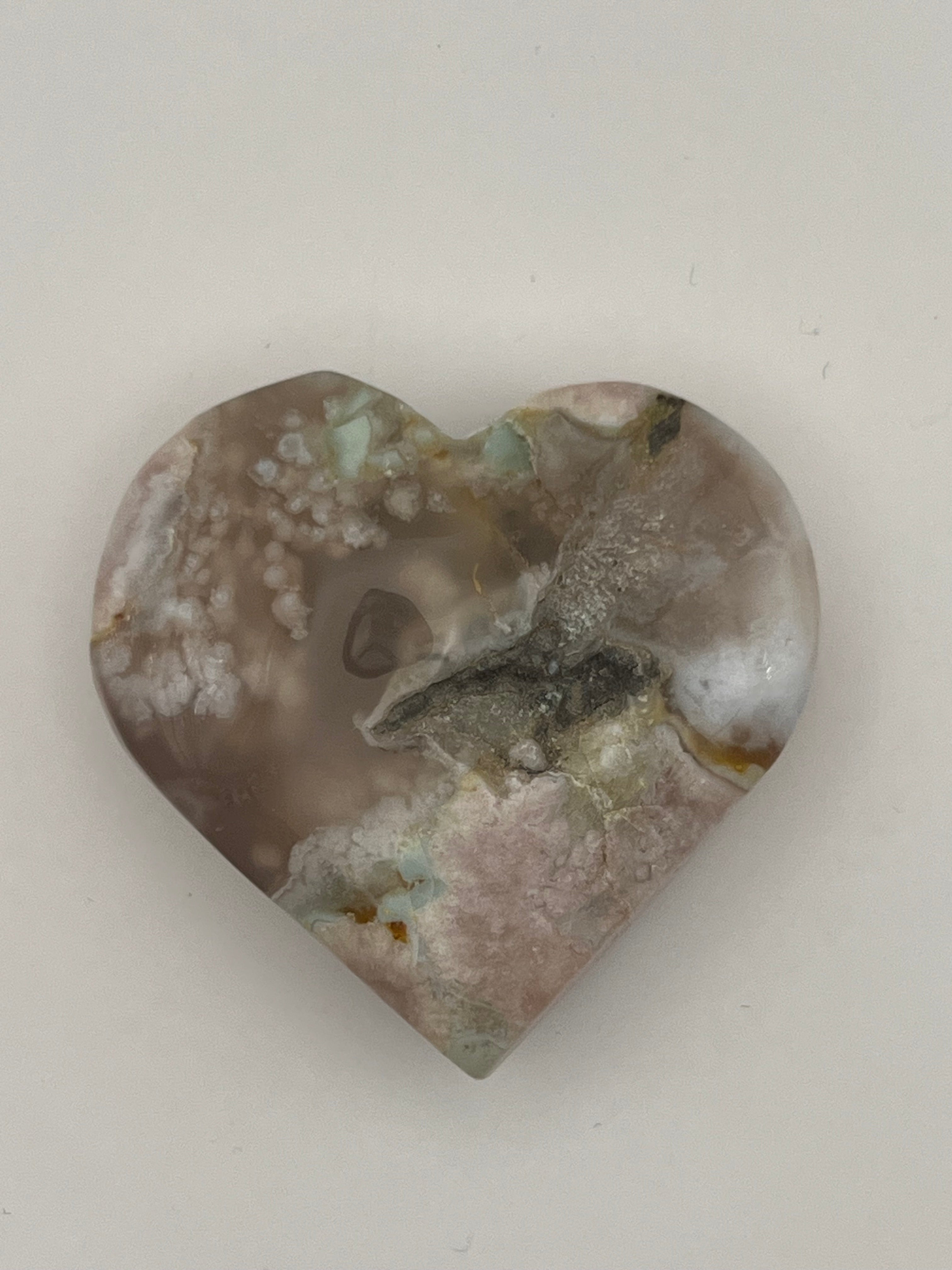 Flower Agate Heart