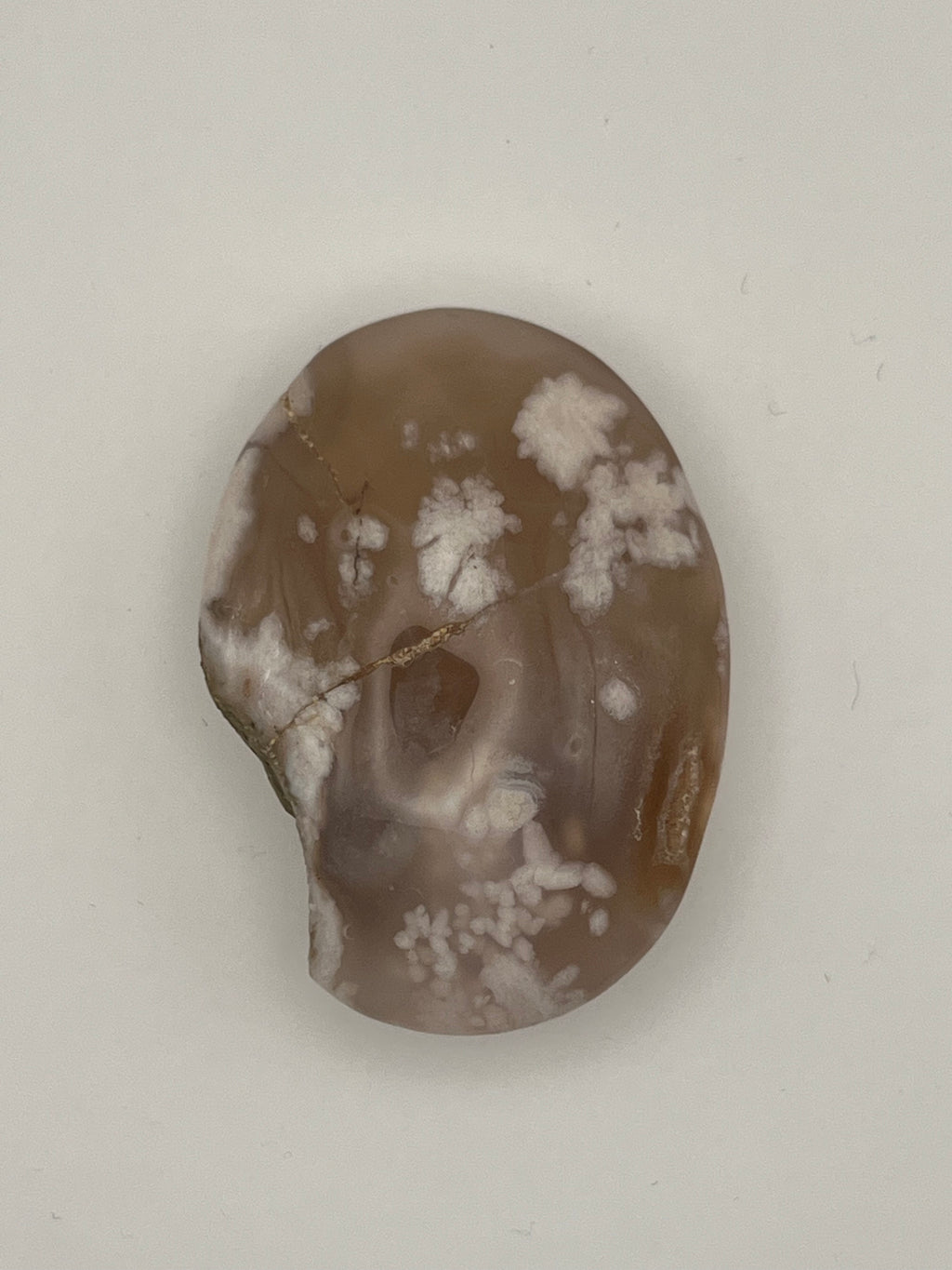 Flower Agate Palm Stone
