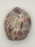 Flower Agate Freeform with Druzy