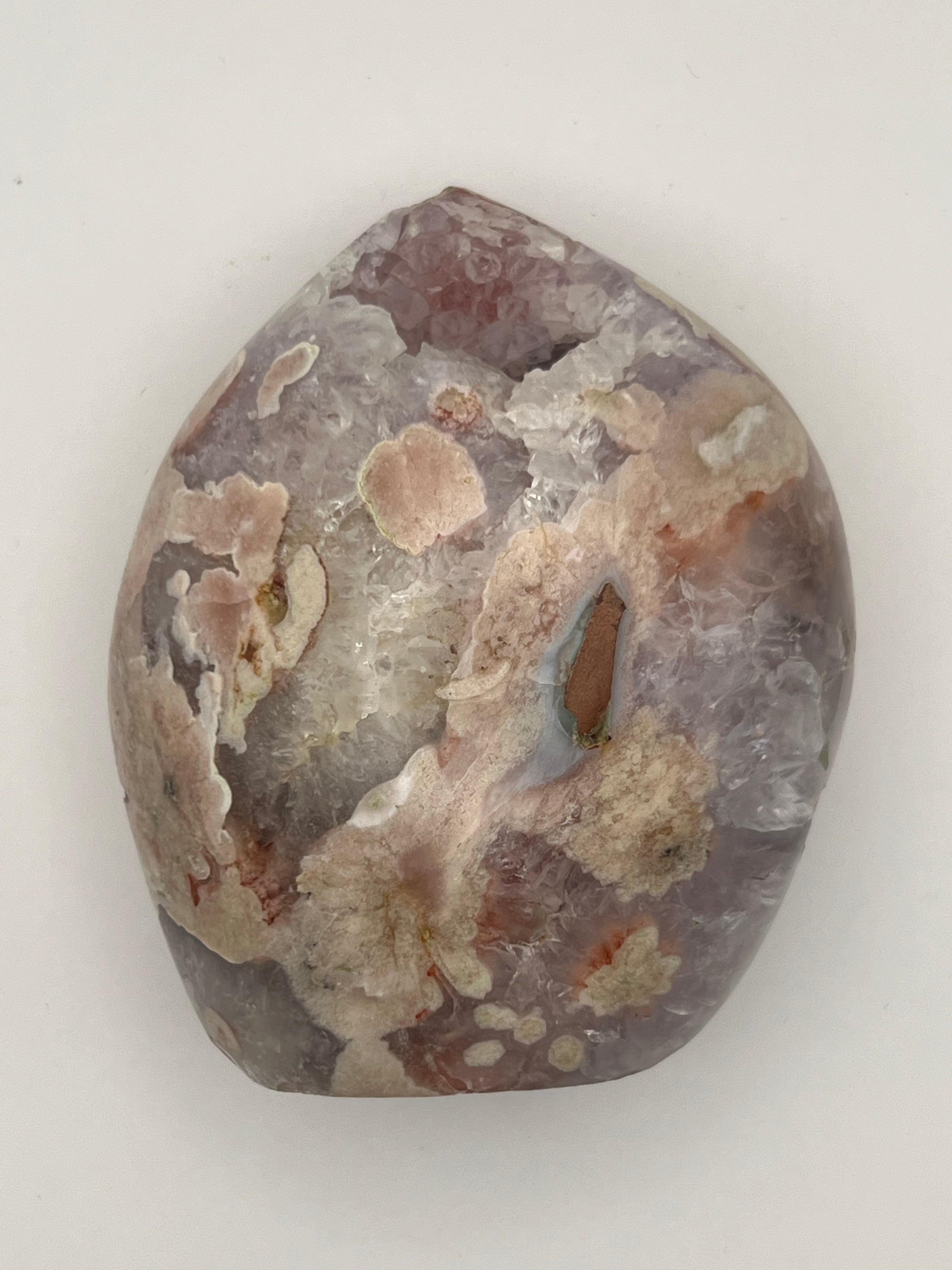 Flower Agate Freeform with Druzy