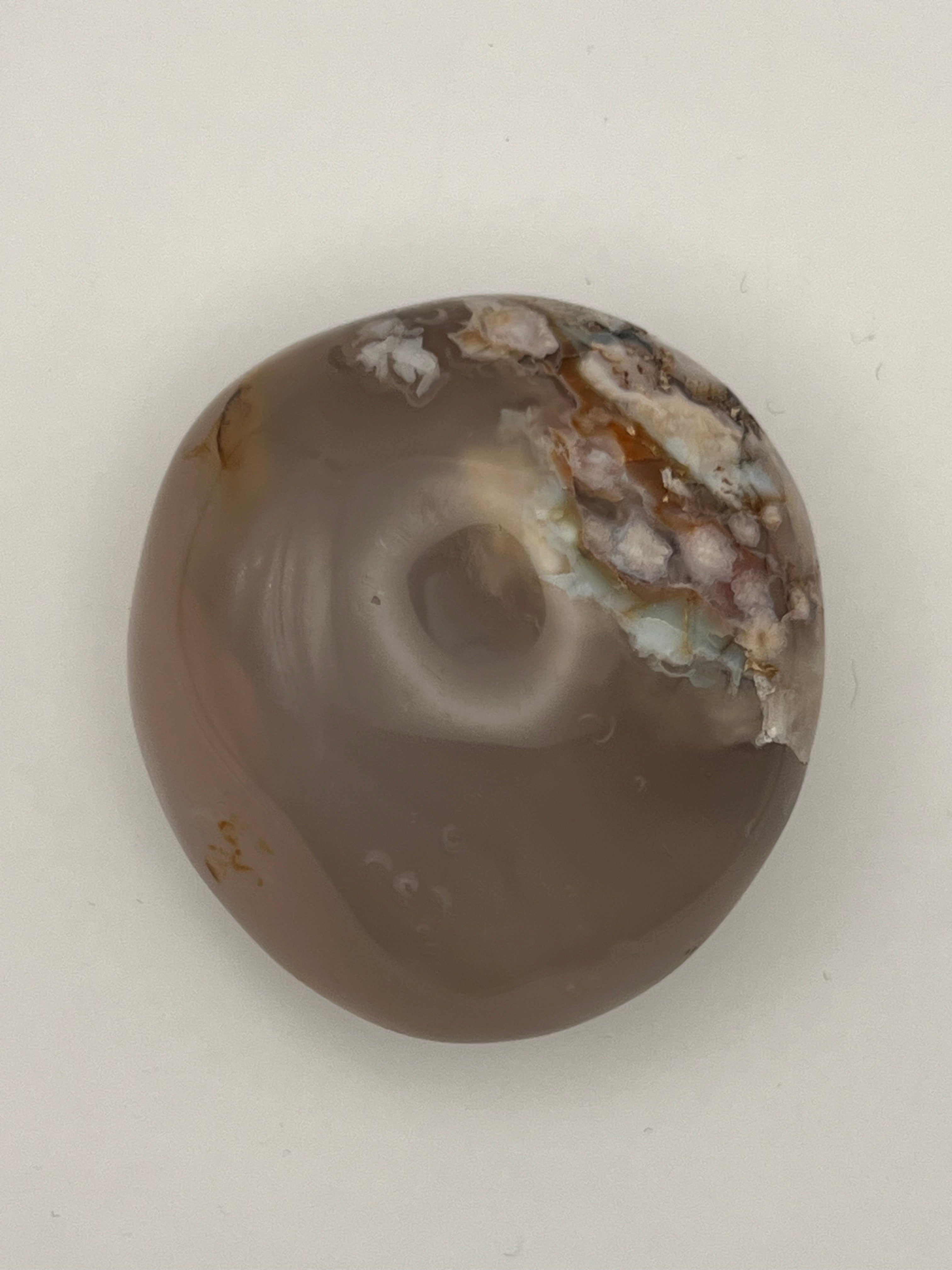 Flower Agate Palm Stone
