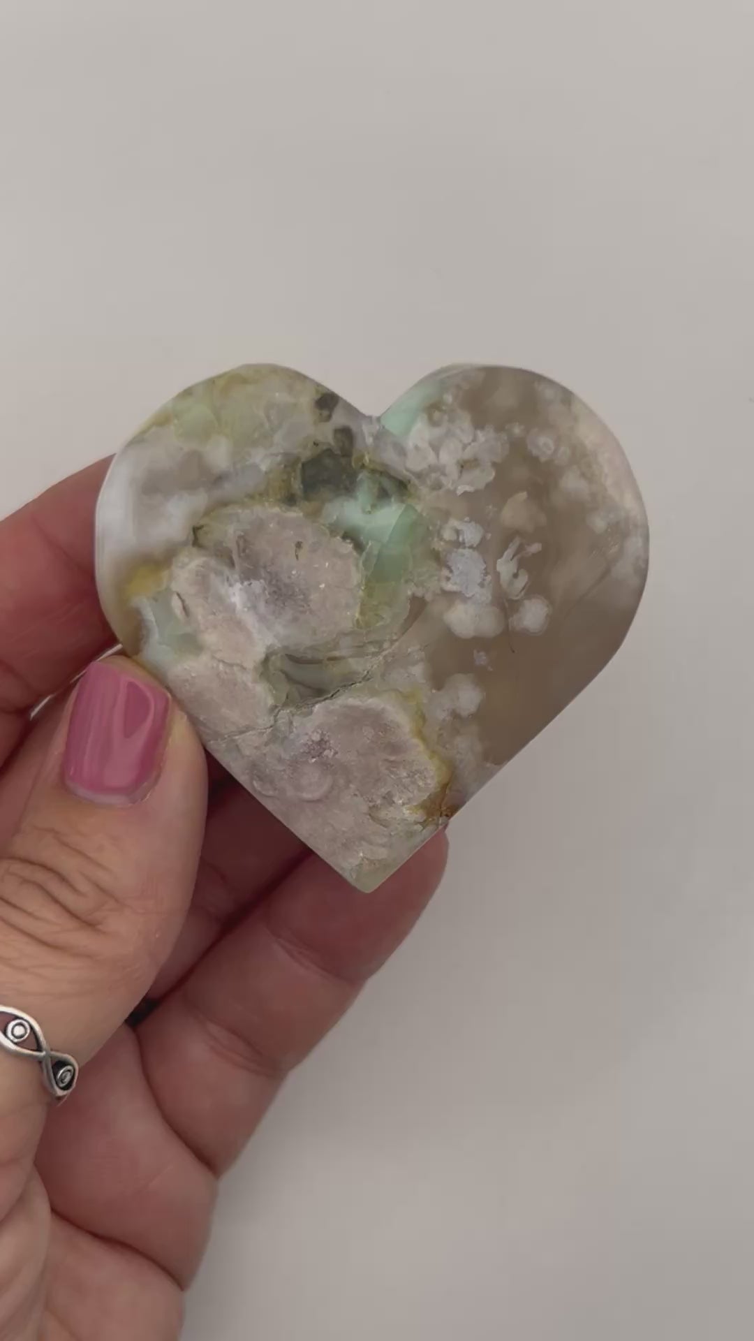 Flower Agate Heart