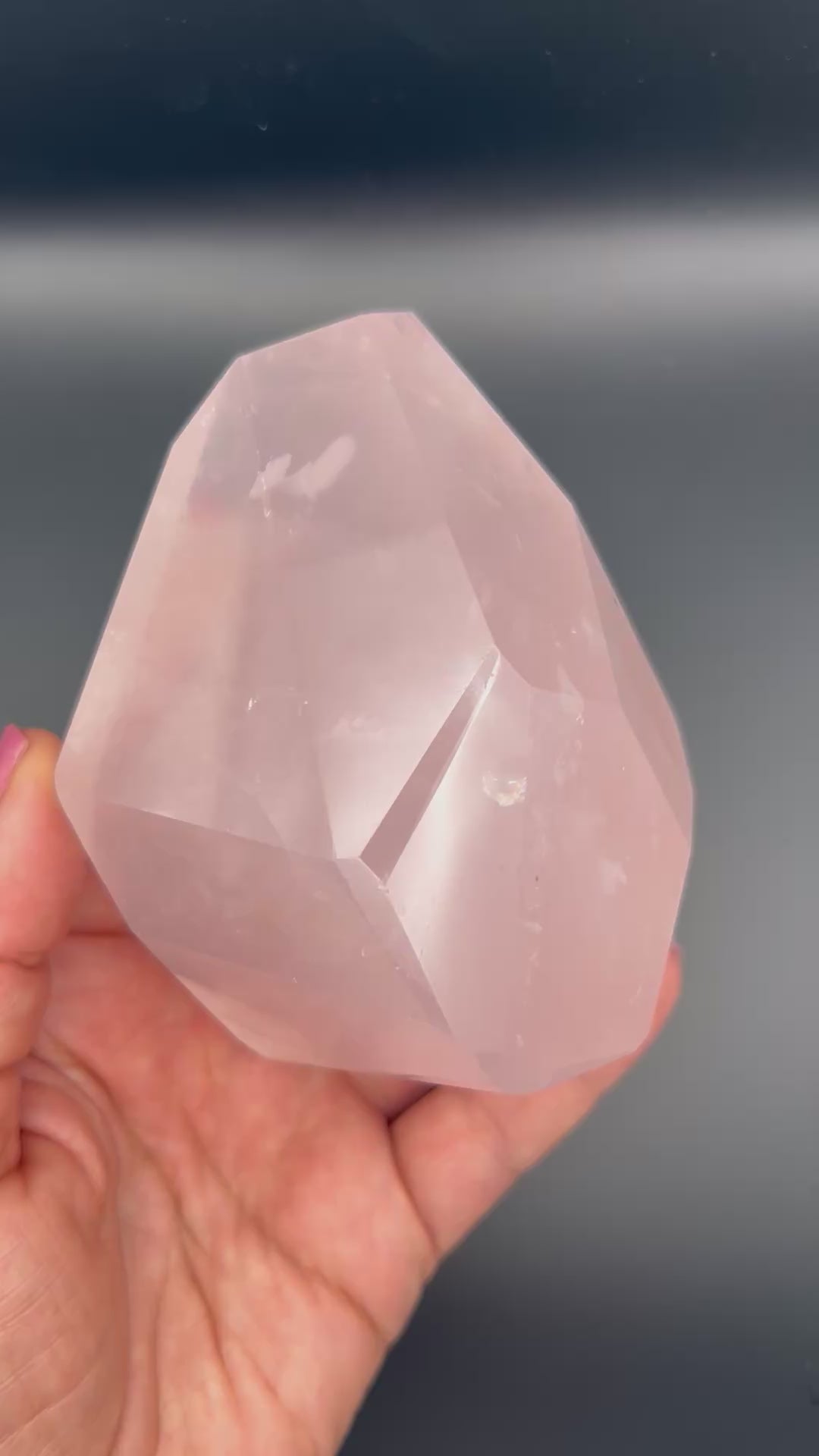 Faceted Rose Quartz Freeform