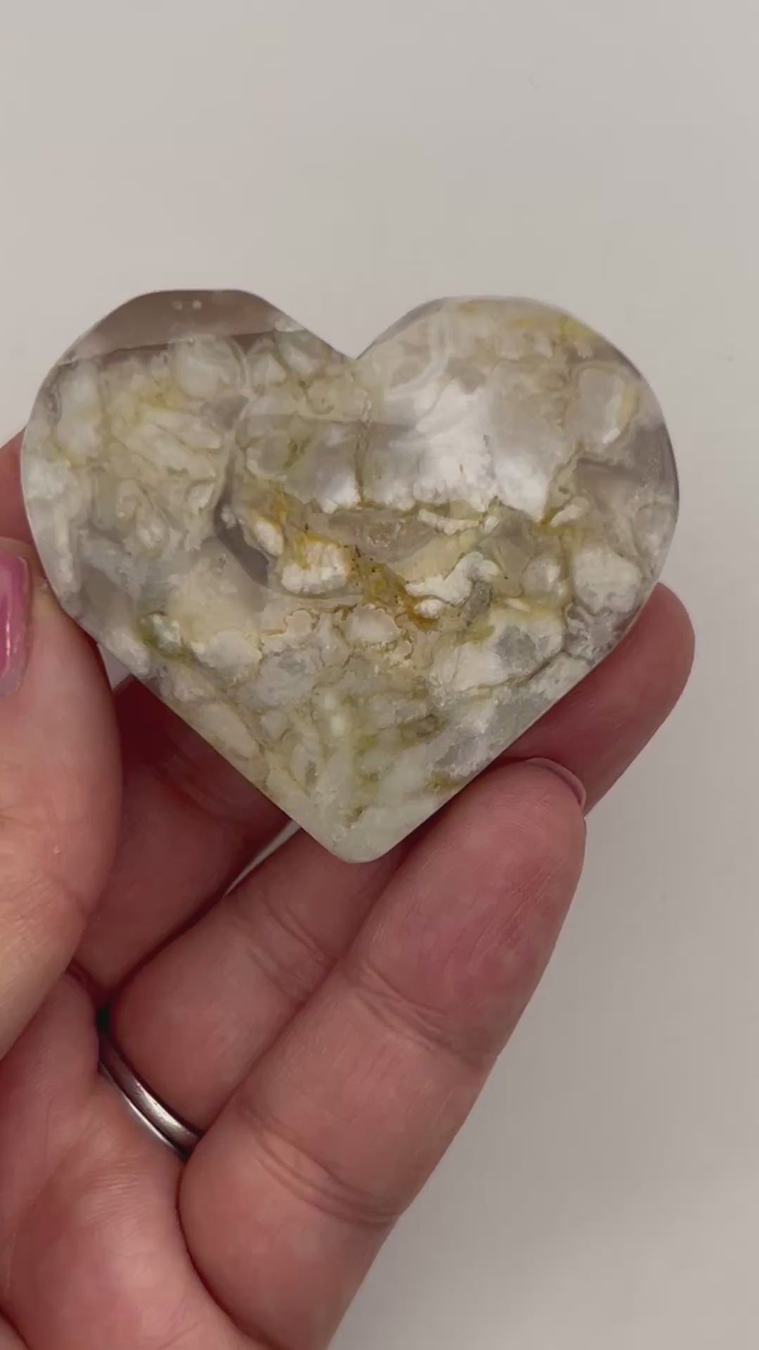 Flower Agate Heart