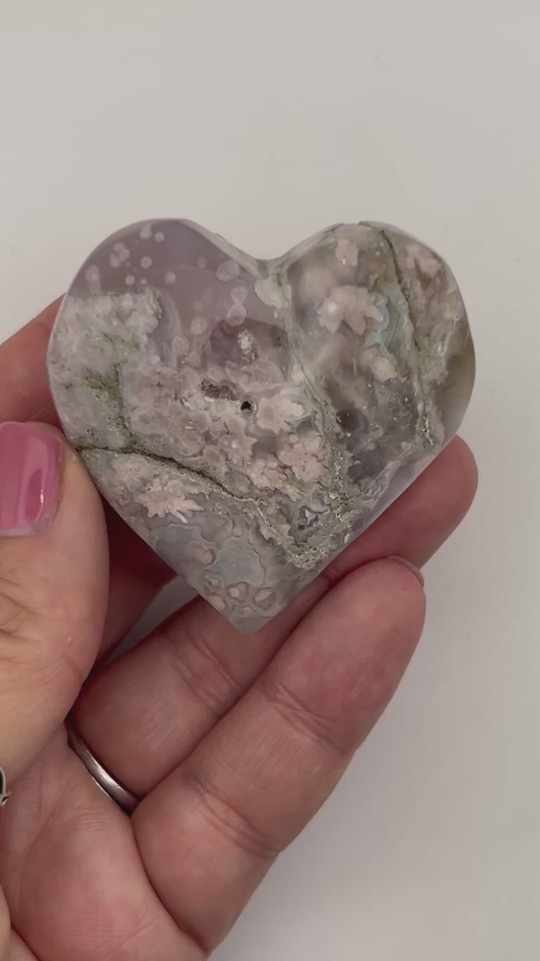 Flower Agate Heart