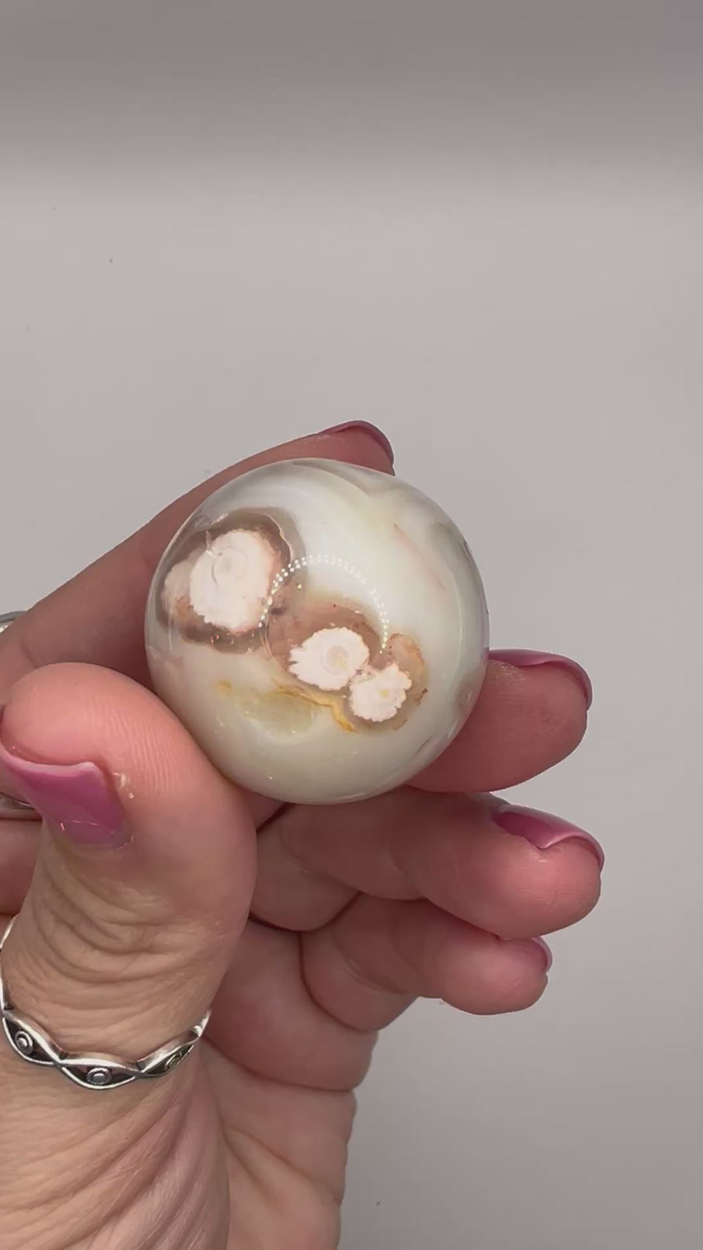 Flower Agate Sphere