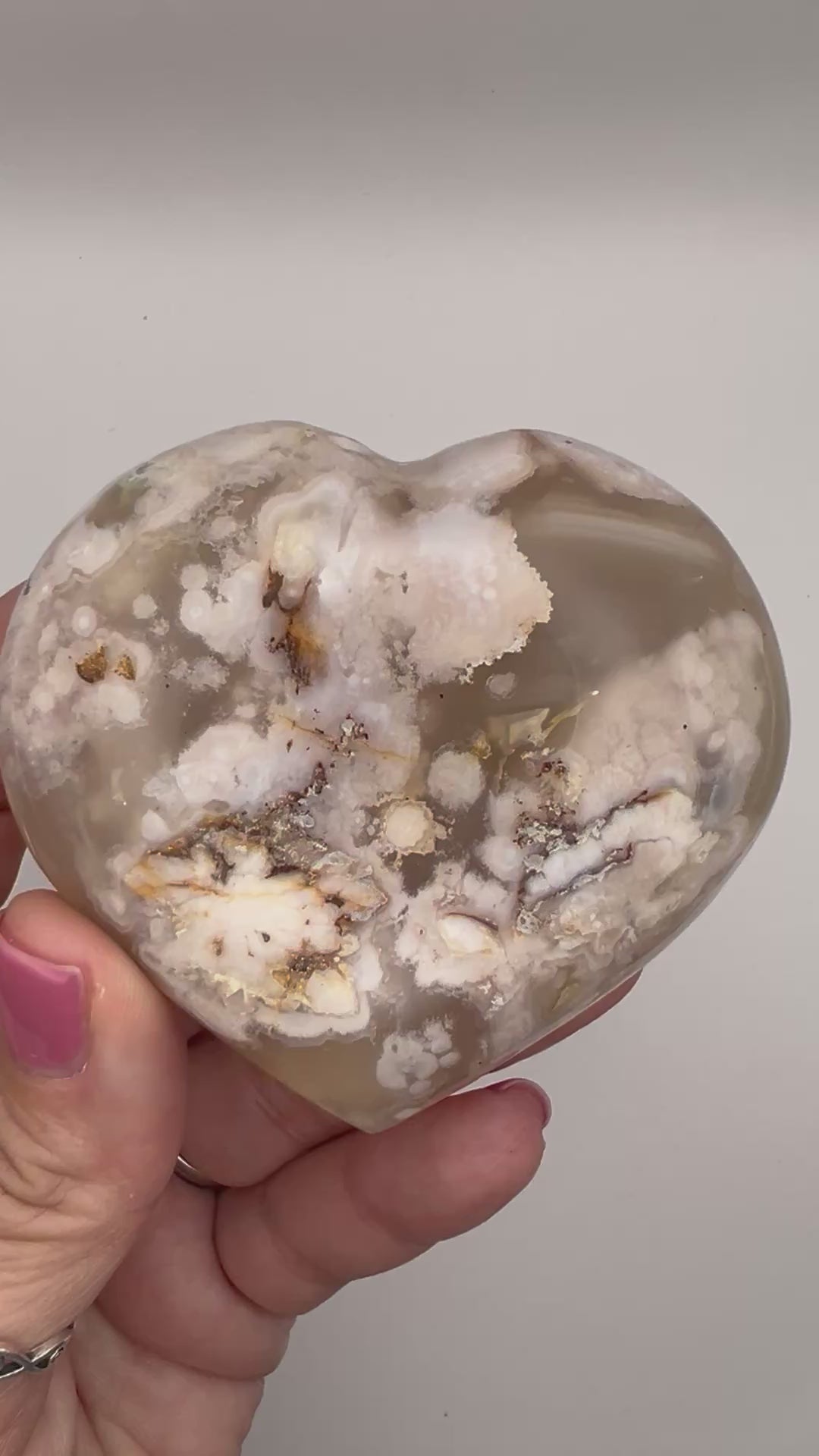 Flower Agate Heart