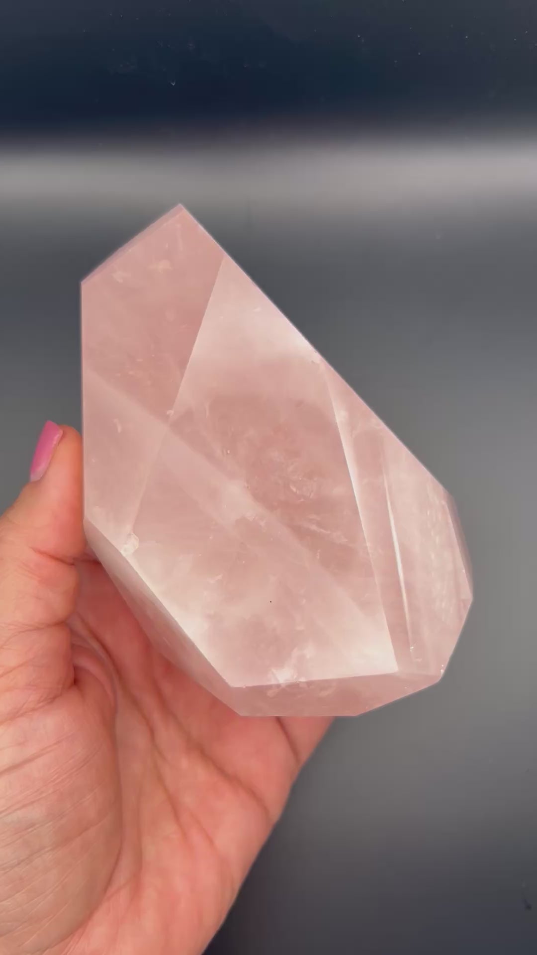 Faceted Rose Quartz Freeform