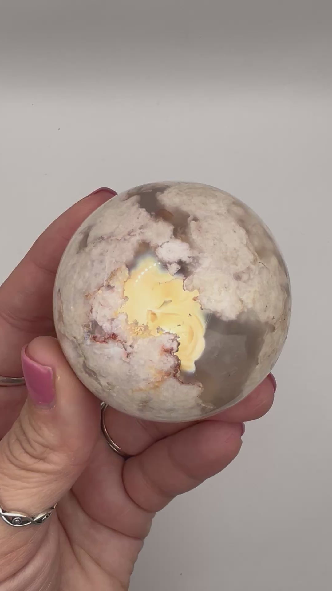Flower Agate Sphere